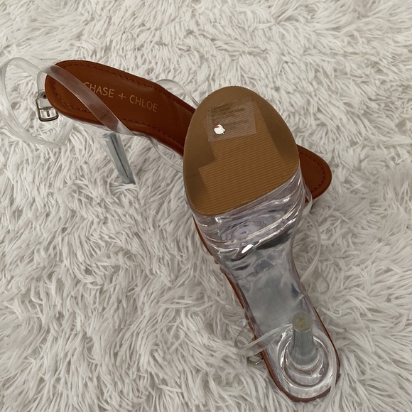 NWT Chase + Chloe clear strappy stilettos - Picture 6 of 6